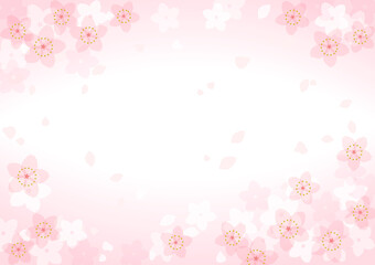 桜、春のイメージのフレーム素材