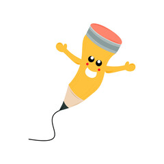 character of a pencil  man jumping