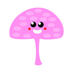 cute pink mushroom