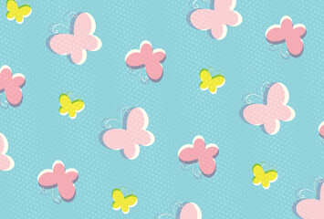 seamless pattern with butterflies for banners, cards, flyers, social media wallpapers, etc.