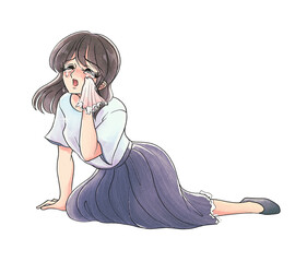 レトロ少女漫画風・悲劇のヒロイン・ビジネスカジュアル