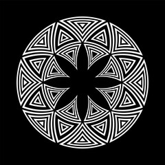 Abstract decorative geometric circle pattern.