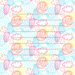 カラフルな落書きフレーム