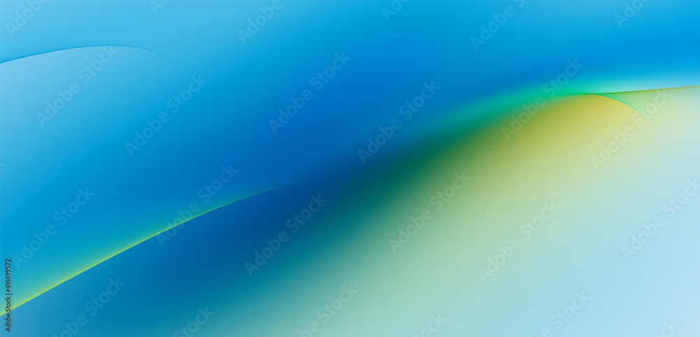 Wall mural abstract minimalist blue green wave background texture