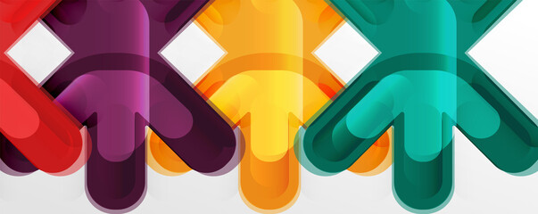 Abstract glossy crosses background for business or technology presentations, internet posters or web brochure covers