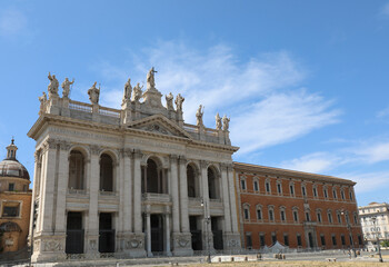 Fototapeta na wymiar the church of SAN GIOVANNI IN LATERANO in Rome in Italy