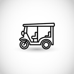 Tuk-tuk thin line style vector icon