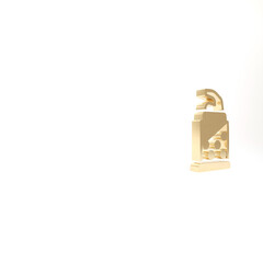 Gold Bottle opener icon isolated on white background. 3d illustration 3D render.