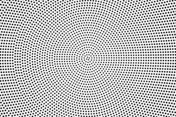 Pop art dots background. Geometric vintage monochrome fade wallpaper. Halftone black and white geometric design. Pop art print. Retro pattern. Comics book magazine cover. 90-s style. © Alla