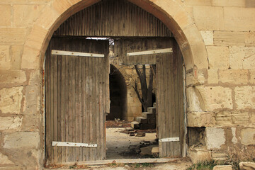 Ancient caravanserai Garachi. Azerbaijan.