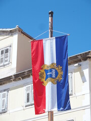 croatian flag in split, croatia