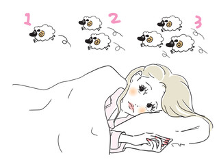 不眠に悩む女性