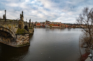 Fototapeta premium View on Hradcany and Charles bridge