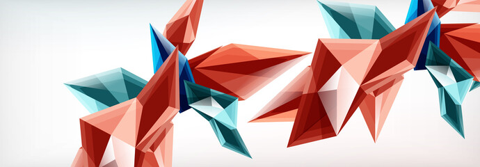 Vector 3d triangles and pyramids abstract background for business or technology presentations, internet posters or web brochure covers