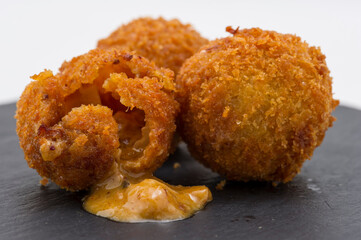 Tapa Croquettes of tripe a la Madrid.