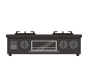 ガスコンロのベクターイラスト