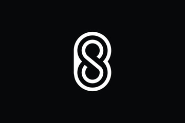 SB logo letter design on luxury background. BS logo monogram initials letter concept. SB icon logo design. BS elegant and Professional letter icon design on black background. B S SB BS