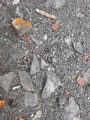 close up of asphalt and rock