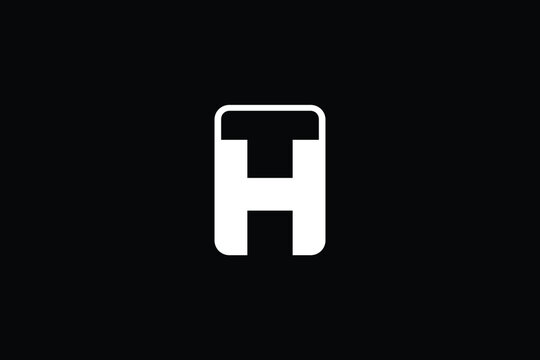 HT logo letter design on luxury background. TH logo monogram initials letter concept. HT icon logo design. TH elegant and Professional letter icon design on black background. T H HT TH