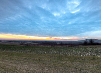 pejzaż, wsch&oacute;d, krajobraz