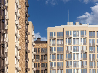 New modern apartment complex. Residential multi-story building