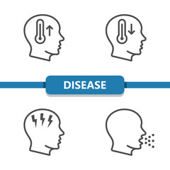 Disease - Coronavirus, Covid-19 Icons