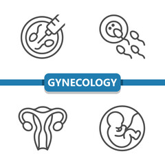 Gynecology, Obstetrics Icons