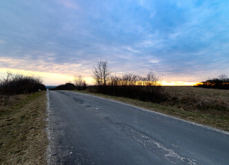 pejzaż, wsch&oacute;d, krajobraz