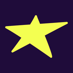 Hand drawn star. Astronomical or celestial objects. Heavenly bodies in space. Vector illustration in doodle style.