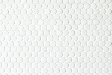 White circle seamless texture of mosaic.