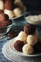 Beijinho and Brigadeiro sweets - national cuisine of Brazil