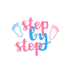 step by step inscription and footprints