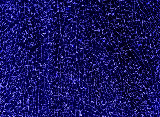 Blue colored broken glass