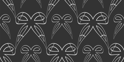 abstract seamless pattern with ornament on black background wallpaper texture for your design vector graphics