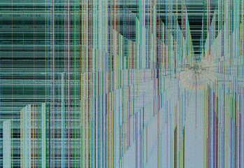 Broken TV lcd screen. Abstract background.