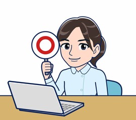 看護師の服を着た女性