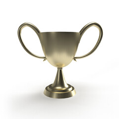 trophy on white background