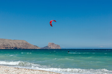 Kitesurfing, spain