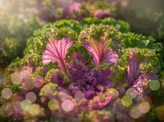 Decorative cabbage (brassica) in a pot