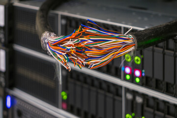 Problems with communication wires. Damage to the multicore cable for Internet communication and...