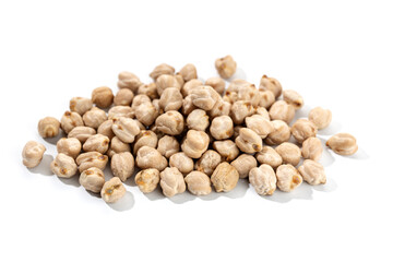 Dried Chickpeas isolated on white background