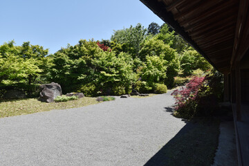 弘川寺　本坊北の庭園　大阪府南河内郡