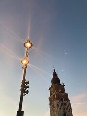 Fototapeta na wymiar lamp post in the city