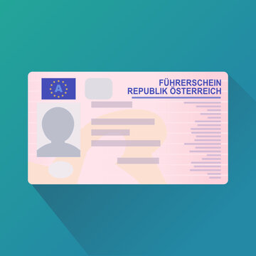 Österreichischer Führerschein (flaches Design)