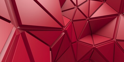 Triangle Poligon Red Abstract futuristic Background