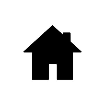 recommend clip art: Home page icon. House black pictogram. Building silhouette symbol. Vector isolated on white