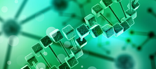 3d render of dna structure, abstract background
