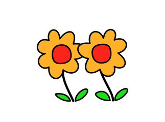 flower icon. Flat design style. Suitable for mobile apps, web apps and print media.