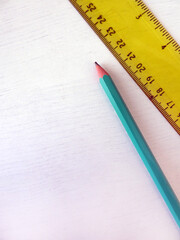 Pencil and ruler