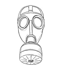 Protection gas mask sketch. Vector Illustration EPS8